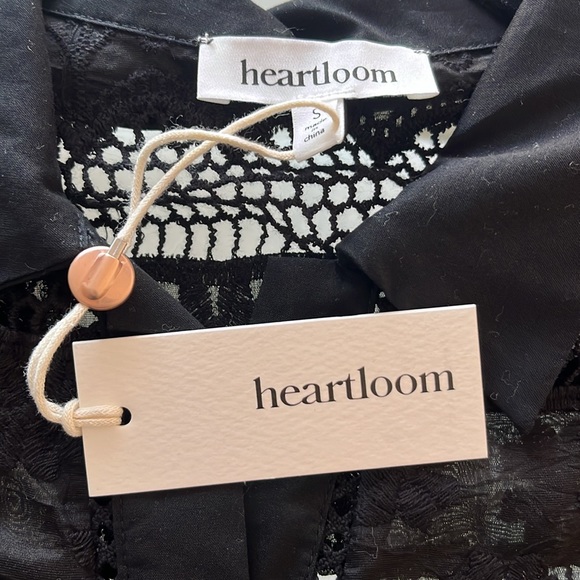 Heartloom Black Lace Button-Up Top - Picture 5 of 6